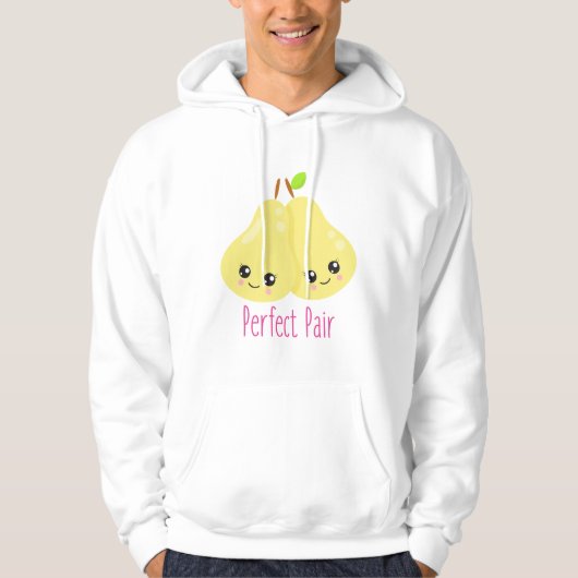 Kawaii Pear Couple Perfect Pair Funny Pun Hoodie (Voorkant)