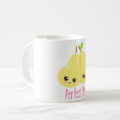 Kawaii Pear Couple Perfect Pair Funny Pun Koffiemok (Voorkant links)