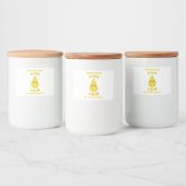 Kawaii Pear Jam Voedselcontainer Etiket (Flessen)
