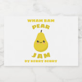 Kawaii Pear Jam Voedselcontainer Etiket (Enkel label)