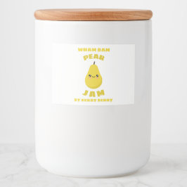 Kawaii Pear Jam Voedselcontainer Etiket