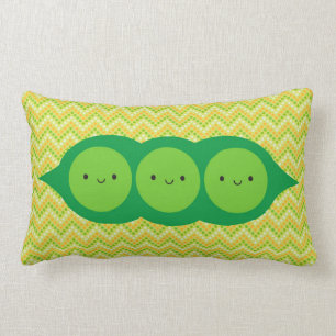 Kawaii Peas in een peul Kussen