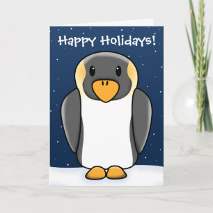 Kawaii Penguin Christmas Kaart