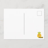 Kawaii Pineapple Cute Tropical Briefkaart (Achterkant)