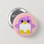 kawaii pinguïn meisje roze sweety tweety ronde button 5,7 cm (Voorkant /achterkant)