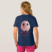 Kawaii Pink Blob — Cute 3D Character T-shirt (Achterkant volledig)