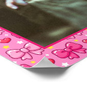 Kawaii Pink Bows Custom Photo Poster (Hoek)