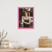 Kawaii Pink Bows Custom Photo Poster (Keuken)