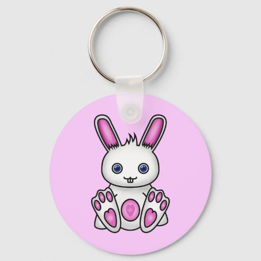 Kawaii Pink Bunny Sleutelhanger (Voorkant)