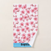kawaii pink cherry blossoms (Serviette à main)