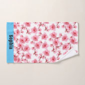kawaii pink cherry blossoms (Serviette à main)