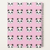 Kawaii Pink Girl Panda Beer Face Planner (Achterkant)