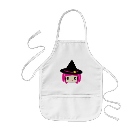 Kawaii Pink Haire Witch Apron Kinder Schort (Voorkant)