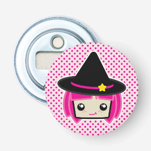 Kawaii Pink Haire Witch Bottle Opener