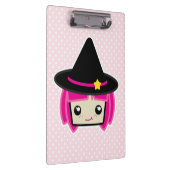 Kawaii Pink Haire Witch Clip Board Klembord (Rechts)