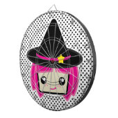 Kawaii Pink Haire Witch Dart Board Dartbord (Voorkant Rechts)