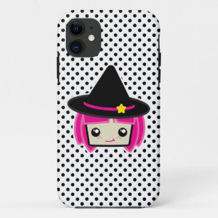 Kawaii Pink Haire Witch iPhone Case