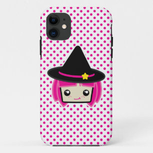 Kawaii Pink Haire Witch iPhone Case