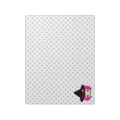 Kawaii Pink Haire Witch Notepad Notitieblok (Gedraaid)