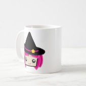 Kawaii Pink Haired Witg Mug (Devant gauche)