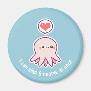 Kawaii Pink Octopus Magneet