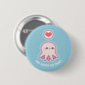 Kawaii Pink Octopus Ronde Button 5,7 Cm (Voorkant /achterkant)