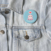 Kawaii Pink Octopus Ronde Button 5,7 Cm (In situ)
