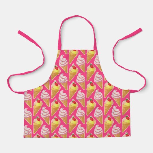 Kawaii pink pattern with strawberry ice cream  schort (Voorkant)