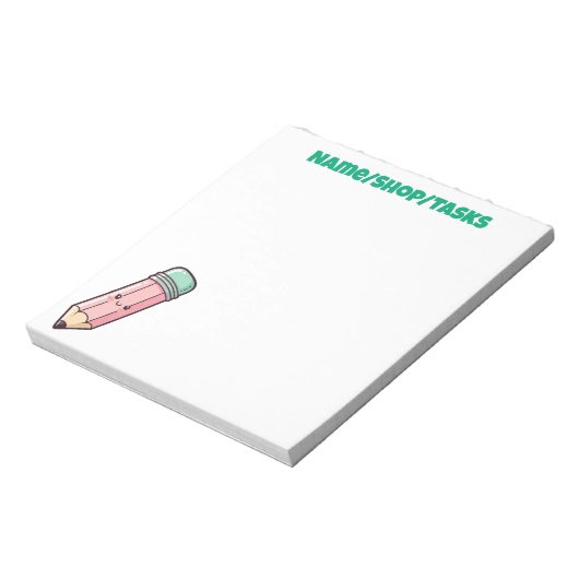 Kawaii Pink Pencil Notitieblok (Gedraaid)