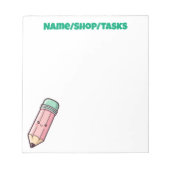 Kawaii Pink Pencil Notitieblok (Voorkant)