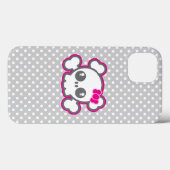 Kawaii Pink Ribbon Skull iPad Case (Achterkant (horizontaal))