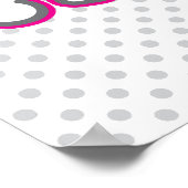 Kawaii Pink Ribbon Skull Poster Afdrukken (Hoek)
