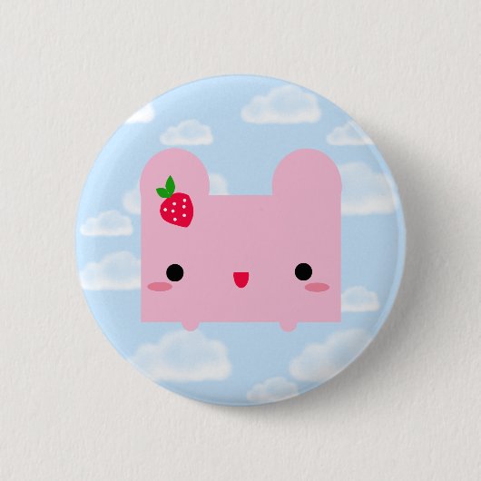 Kawaii Pinku Ripou Ronde Button 5,7 Cm (Voorkant)