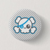 Kawaii Pirate Skull Button (Voorkant)