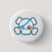 Kawaii Pirate Skull Button (Voorkant)