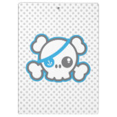 Kawaii Pirate Skull Clip Board Klembord (Achterkant)