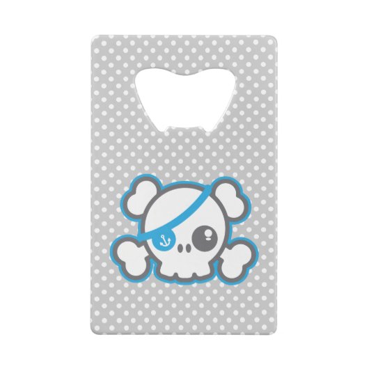 Kawaii Pirate Skull Creditcard Bottle Open Kredietkaart Flessenopener (Achterkant)