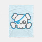 Kawaii Pirate Skull Fleece Blanket (Voorkant)