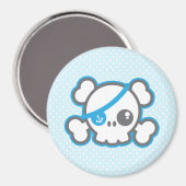 Kawaii Pirate Skull Magnet Magneet (Voorkant / Achterkant)