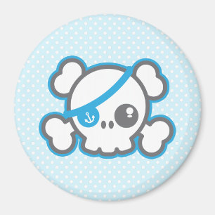 Kawaii Pirate Skull Magnet Magneet