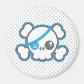Kawaii Pirate Skull Magnet Magneet (Voorkant)