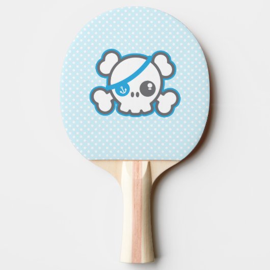 Kawaii Pirate Skull Ping Pong Paddle Tafeltennisbatje (Achterkant)