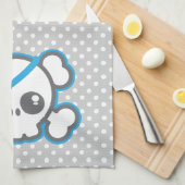 Kawaii Pirate Skull Serviette de cuisine (Quart Plié)