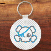 Kawaii Pirate Skull Sleutelhanger (Voorkant)