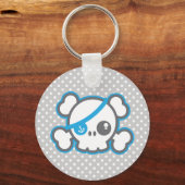 Kawaii Pirate Skull Sleutelhanger (Voorkant)