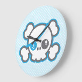 Kawaii Pirate Skull Wall klok (Hoek)