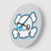 Kawaii Pirate Skull Wall klok (Hoek)