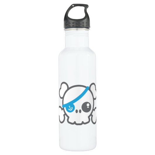Kawaii Pirate Skull Waterfles (Voorkant)