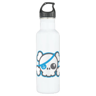 Kawaii Pirate Skull Waterfles