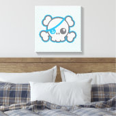 Kawaii Pirate Skull Wrapped Canvas (Insitu (Slaapkamer))